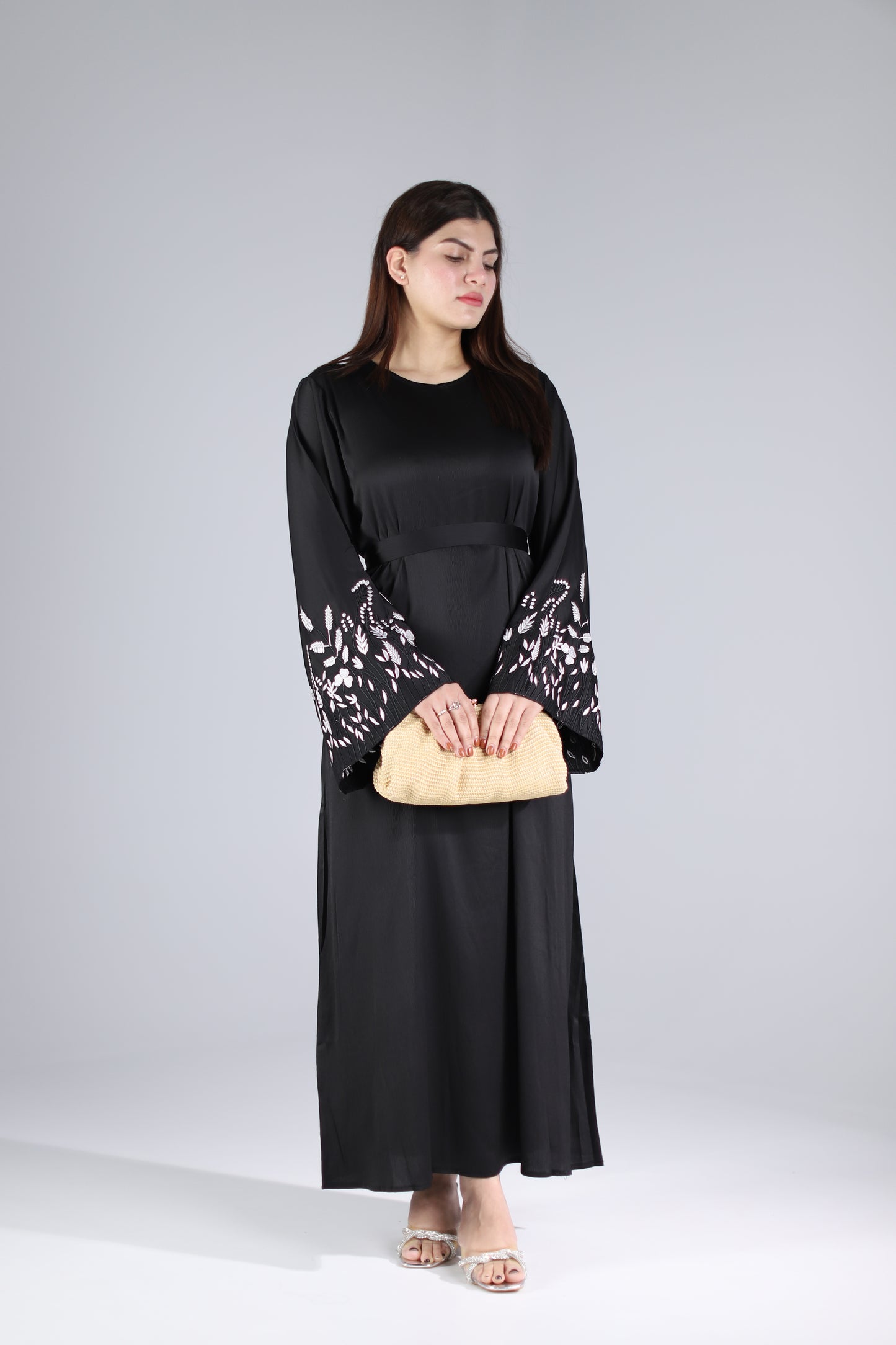 Maryam Embroidered Sleeve Maxi Dress