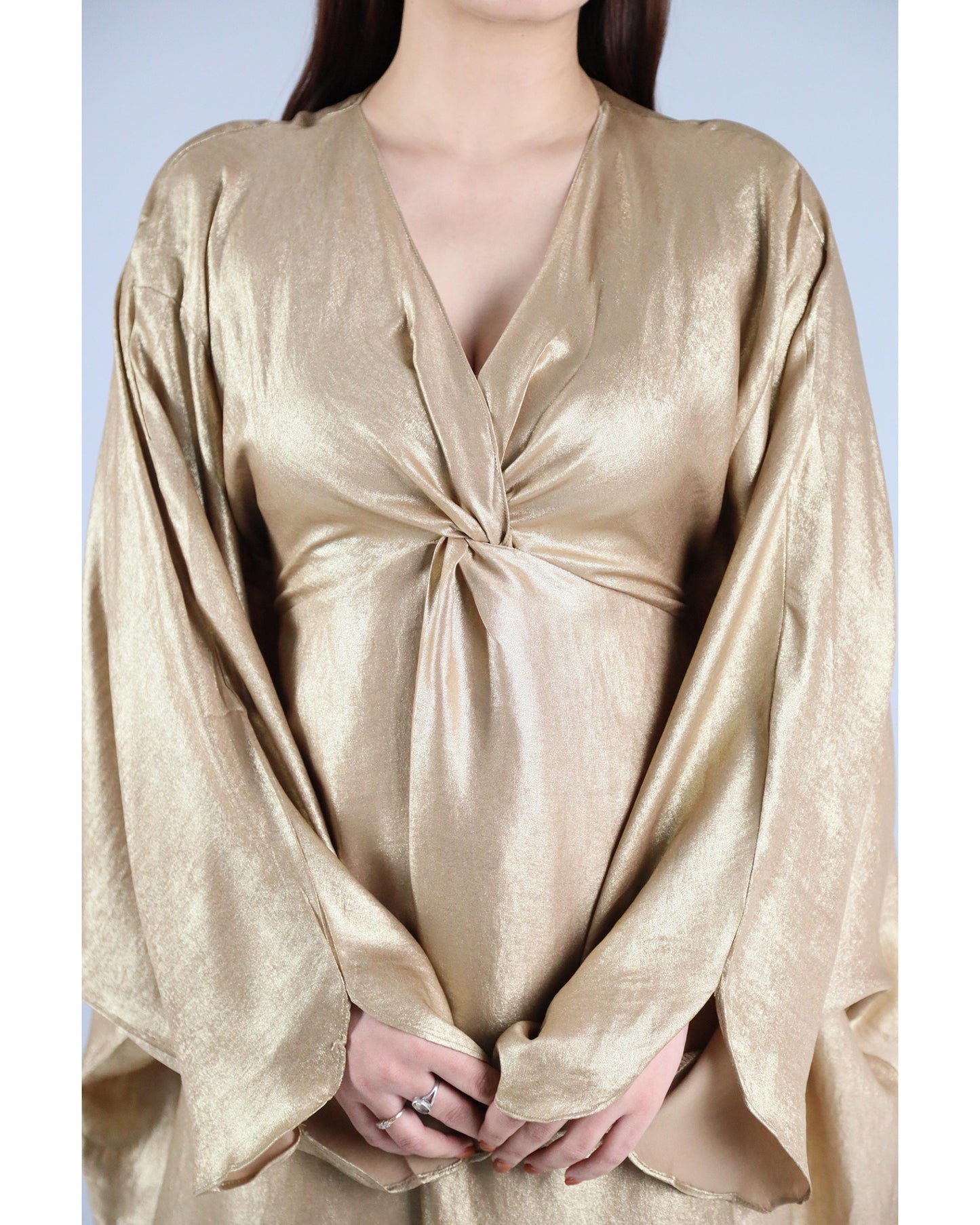 Jasmine Butterfly Twisted Kaftan - Gold