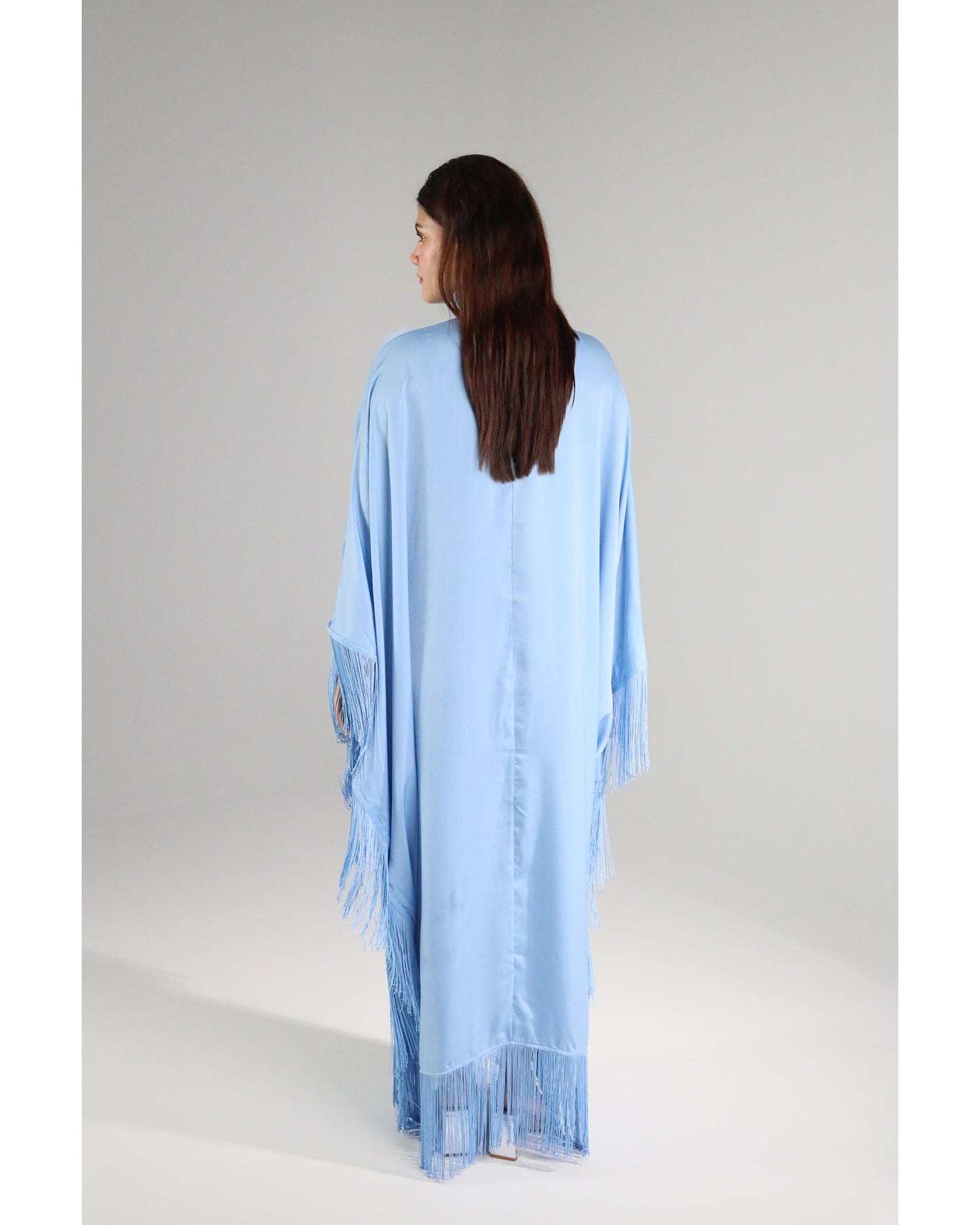 Leyla Tassel Dress - Sky Blue