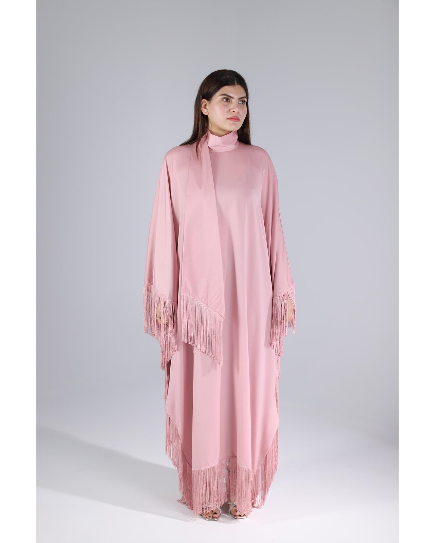 Leyla Tassel Dress - Baby Pink