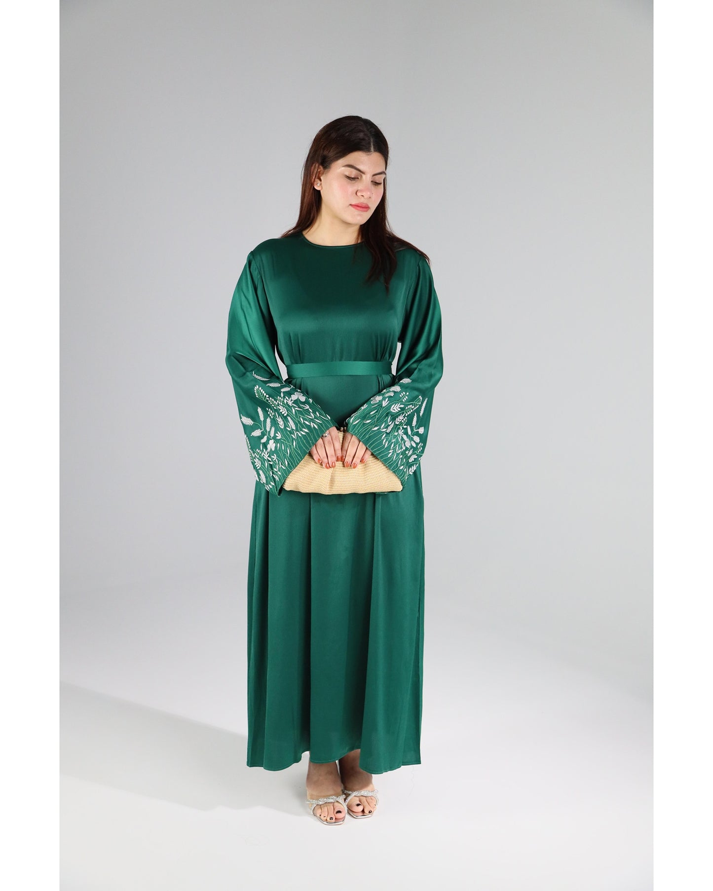 Maryam Embroidered Sleeve Maxi Dress