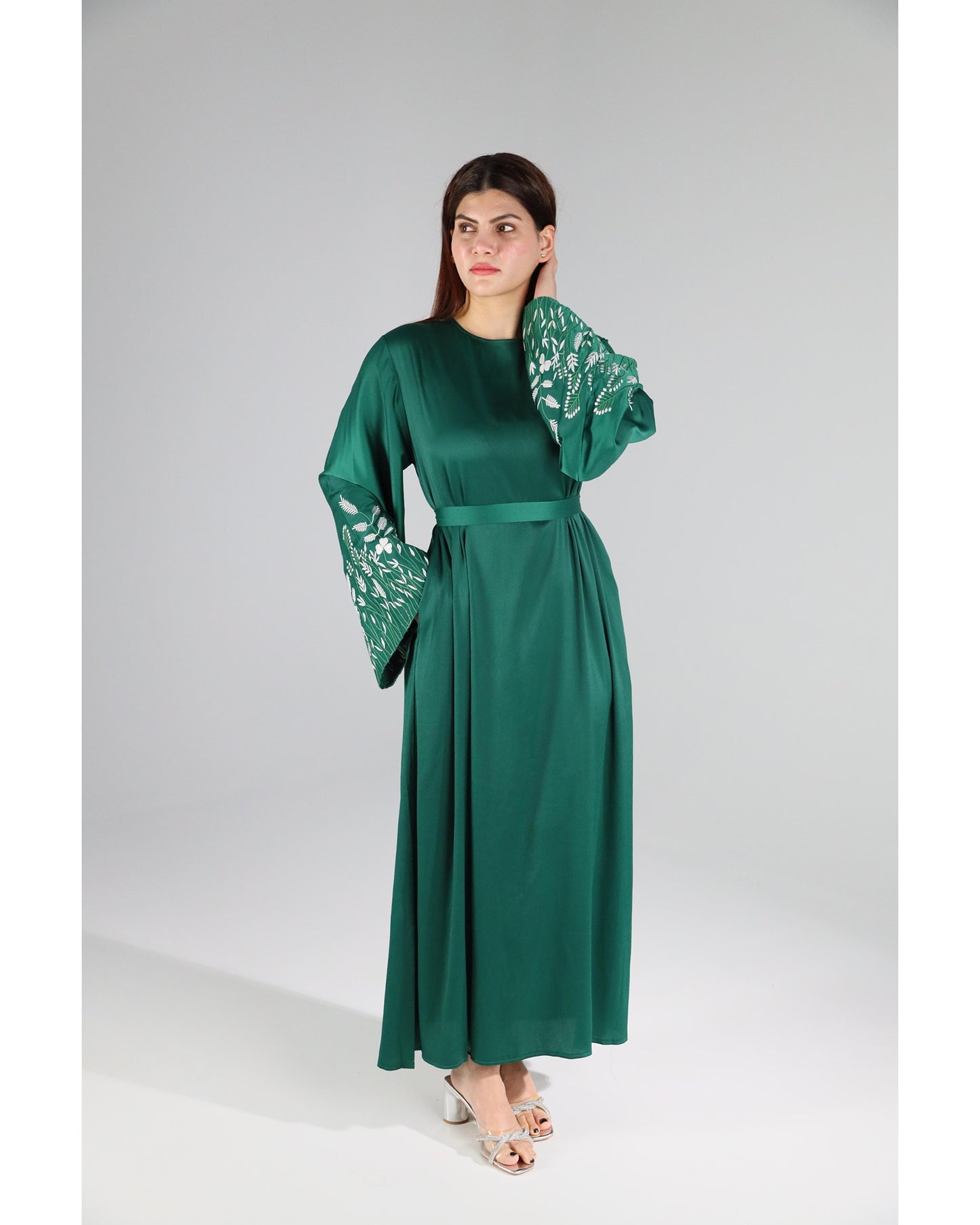 Maryam Embroidered Sleeve Maxi Dress